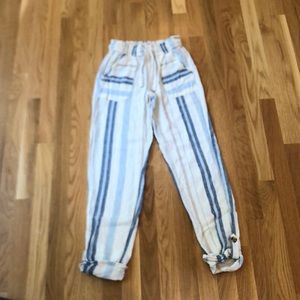 SO Striped Beach Linen Pants